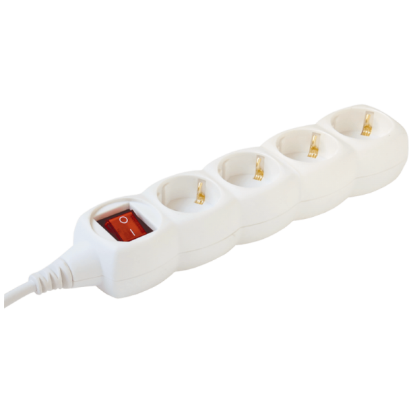 home Produžni kabl, 4 utičnic3, prekidač, 1.5mm², 3 met, bijeli