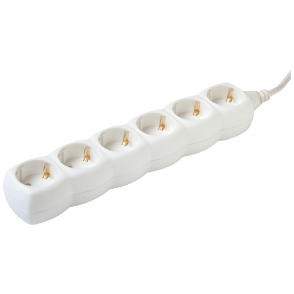 home Produžni kabl, 6 utičnice, 1.5mm², 5 met, bijeli