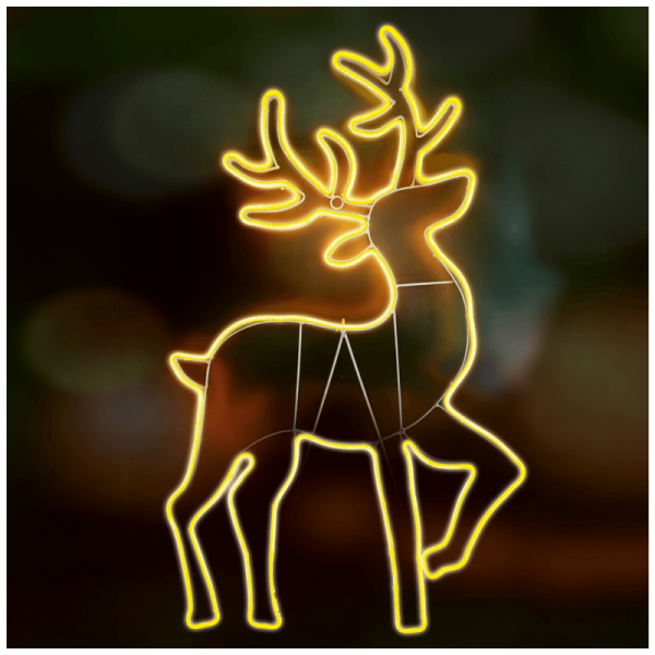 home Dekorativna rasvjeta, LED neonska figura, jelen - NEON 4