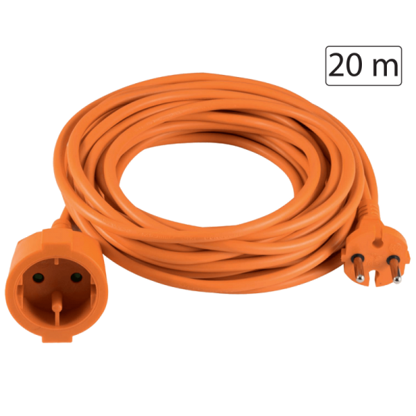 home Produžni strujni kabl 1 utičnica, 20m, H05VV-F, orange