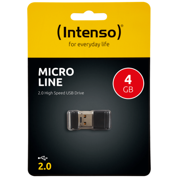 (Intenso) USB Flash drive 4GB Hi-Speed USB 2.0, Micro Line - ML4