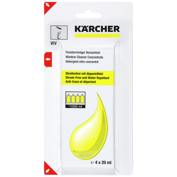 Karcher Sredstvo za čišćenje stakla, koncentrat, 4 x 20 ml